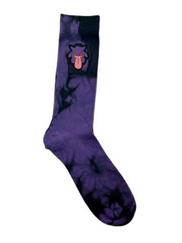 Pokemon Gengar Tie-Dye Crew Socks Exclusivité Games Zone